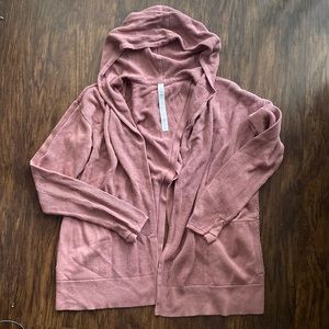 lululemon open back hooded cardigan
